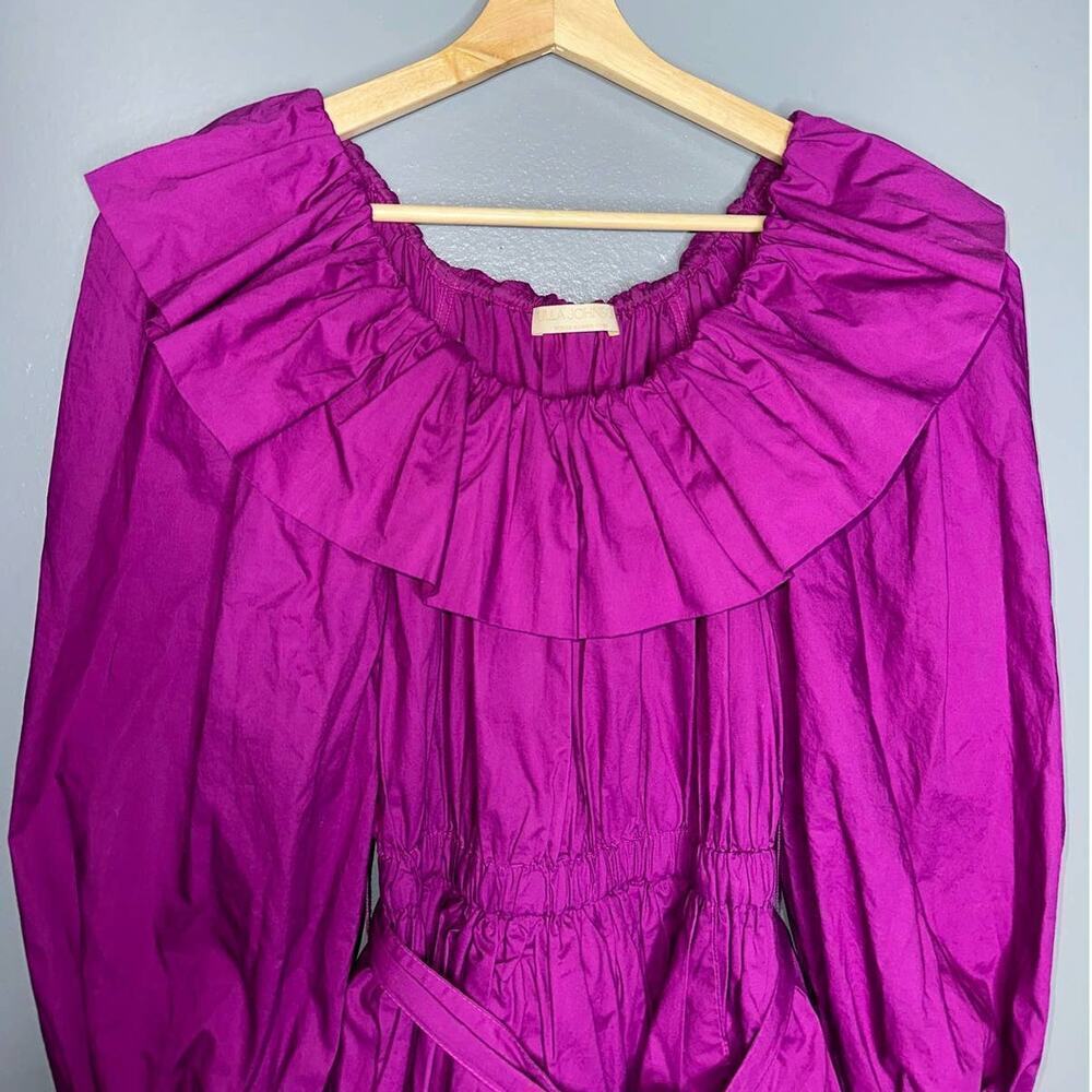 Ulla Johnson Giselle Tiered Mini Dress in Orchid Long Sleeve Size 00/XS Purple - Picture 4 of 13
